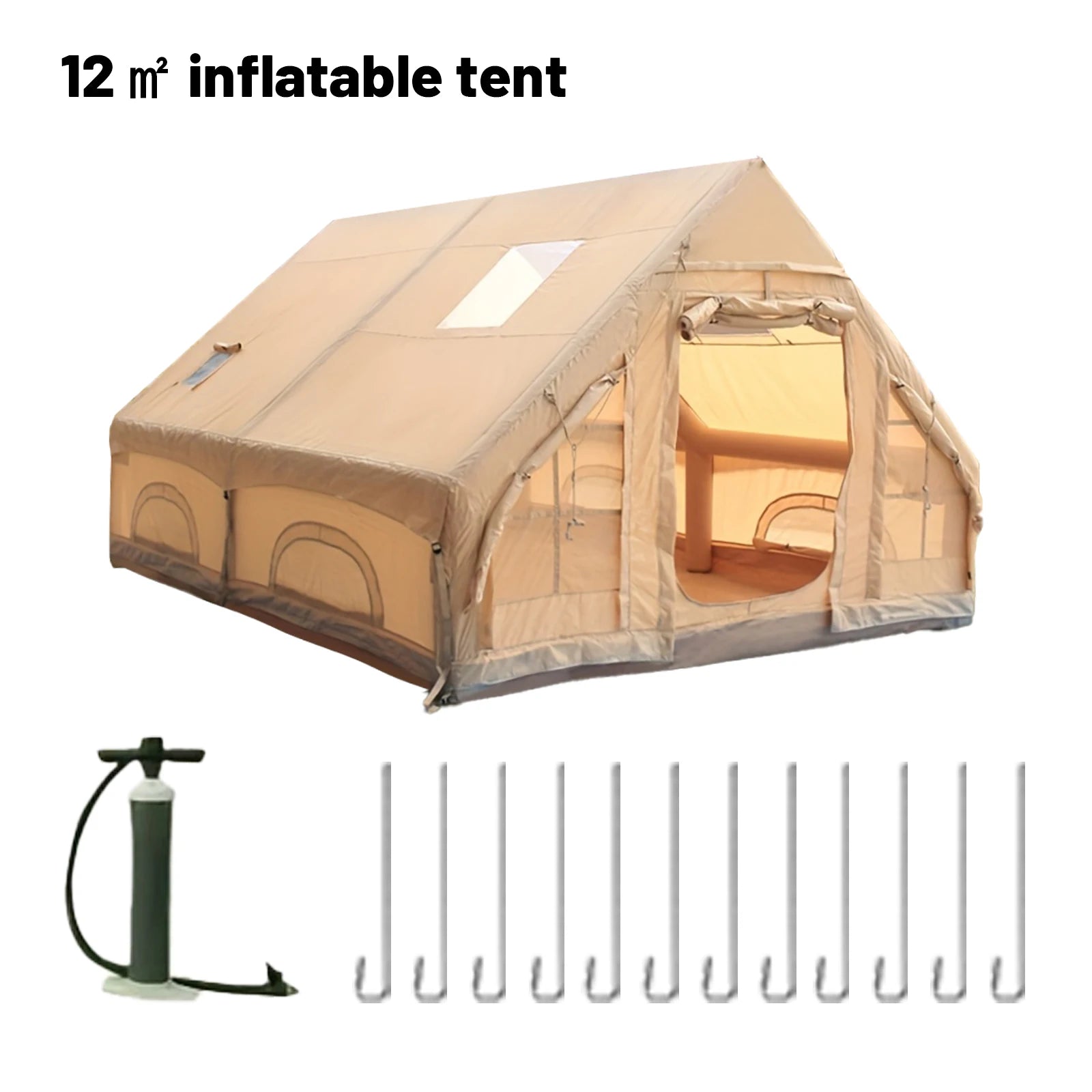 Inflatable Tents For Camping, Easy Setup Family Tent, Glamping Tents, Haven Tent, Equipped With Storage Bag, Luxury Cabin Tent